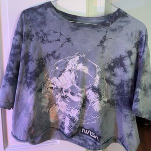 Tie-Dye NASA Astronaut Crop Top